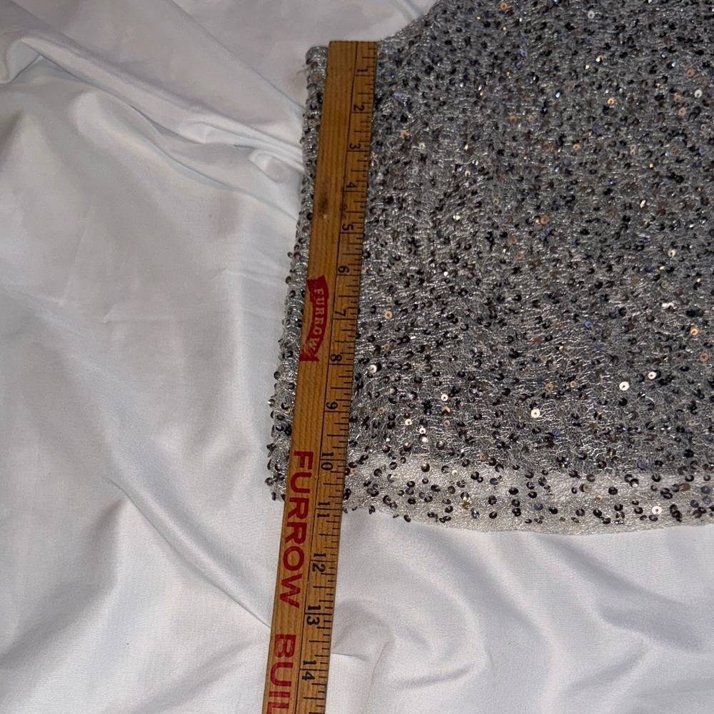 Topshop Silver Sequin Cropped Halter Tank - Picture 7 of 12
